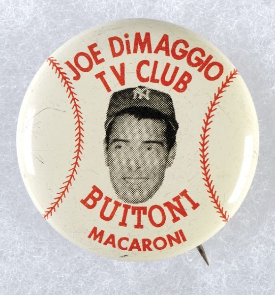 PIN 1949 Buitoni Macaroni TV Club DiMaggio